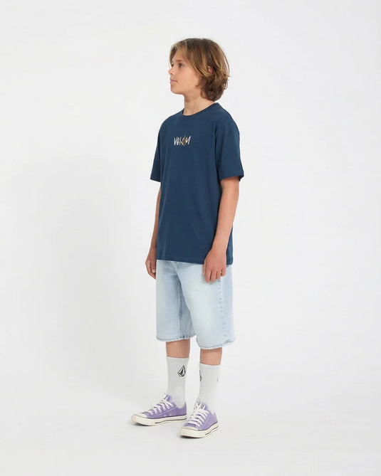 Volcom Kids' Sunfish T-Shirt Dust Bowl Indigo C3512623_BDL