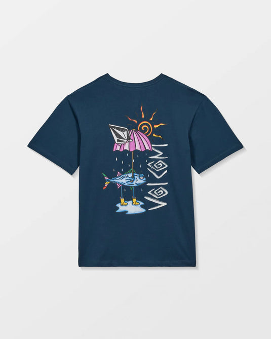 Volcom Kids' Sunfish T-Shirt Dust Bowl Indigo C3512623_BDL