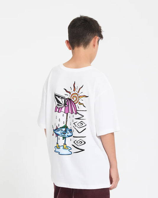 Volcom Kids' Sunfish T-Shirt White C3512623_WHT