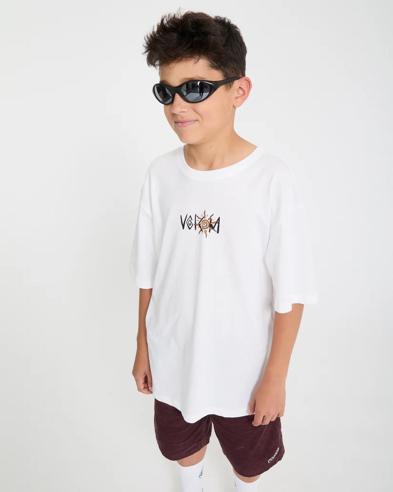 Load image into Gallery viewer, Volcom Kids' Sunfish T-Shirt White C3512623_WHT

