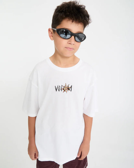 Volcom Kids' Sunfish T-Shirt White C3512623_WHT