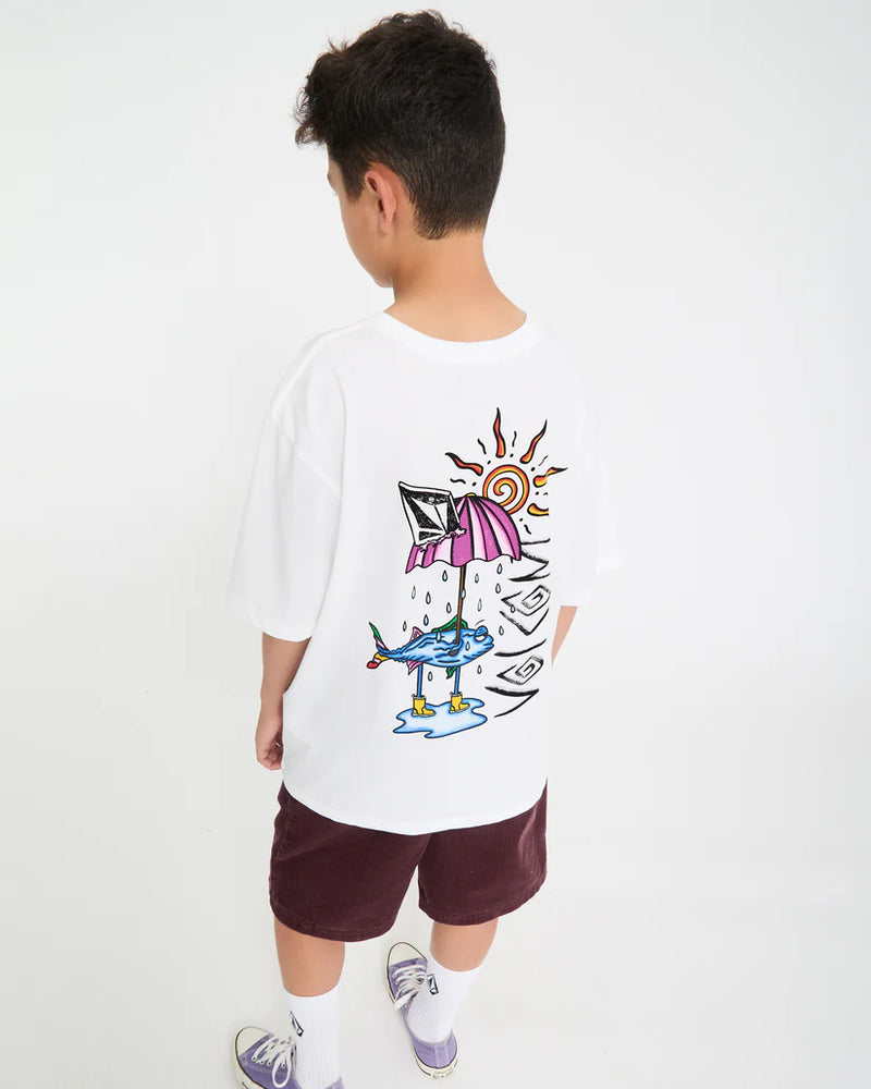 Load image into Gallery viewer, Volcom Kids' Sunfish T-Shirt White C3512623_WHT
