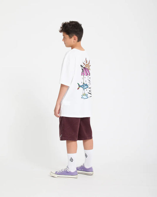Volcom Kids' Sunfish T-Shirt White C3512623_WHT