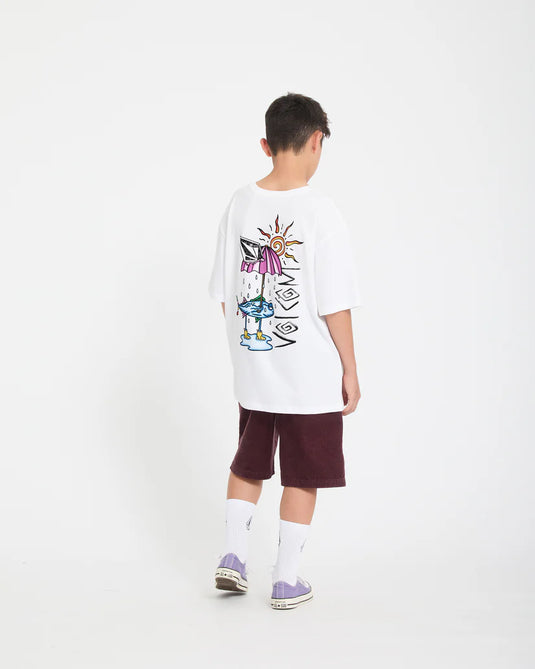 Volcom Kids' Sunfish T-Shirt White C3512623_WHT