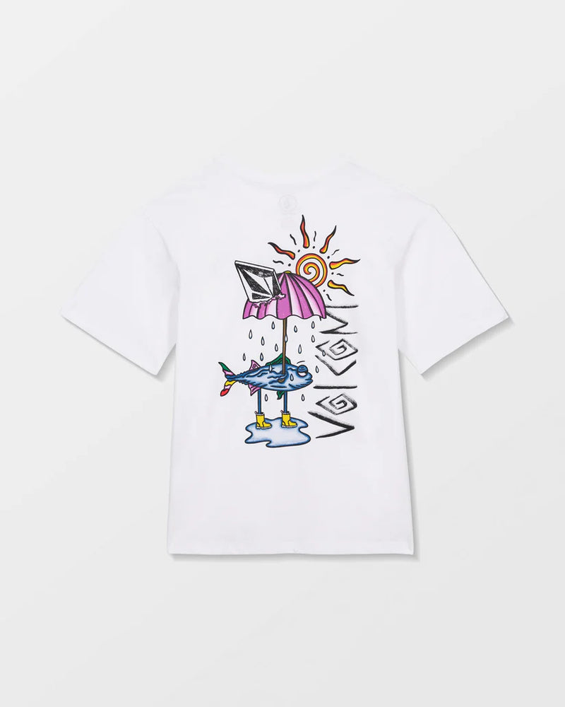 Load image into Gallery viewer, Volcom Kids' Sunfish T-Shirt White C3512623_WHT

