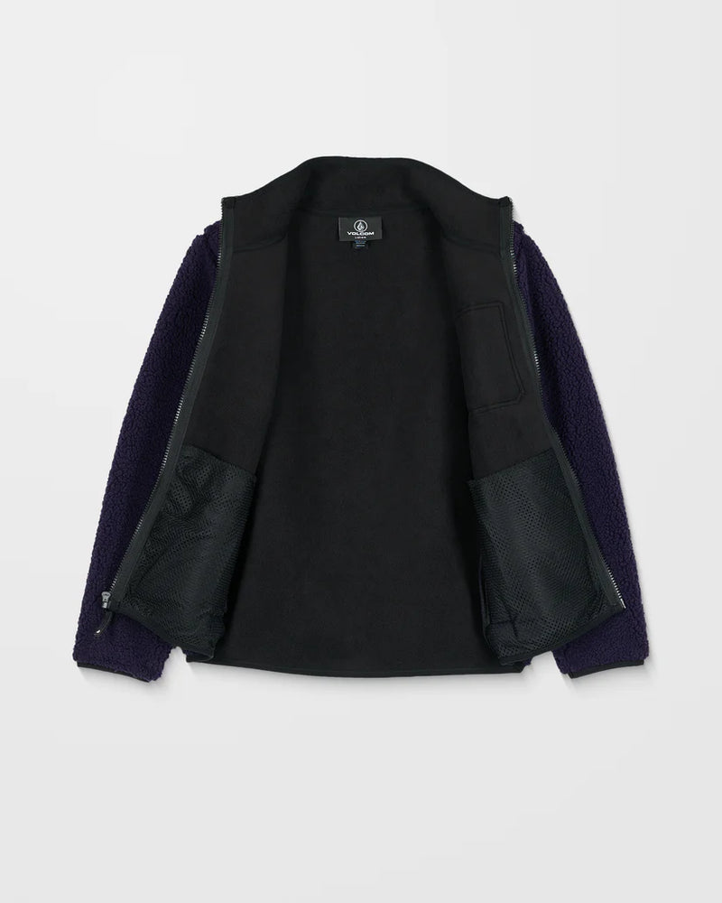 Load image into Gallery viewer, Volcom Kids&#39; Muzzer Fuzzar Zip Fleece Dark Purple C4832351-DPL
