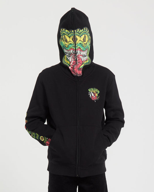 Volcom Kids' Snaky Full Zip Hoodie Black C4832601-BLK