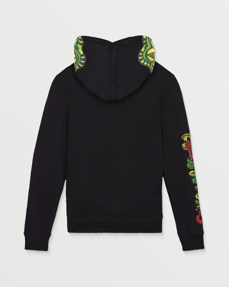 Load image into Gallery viewer, Volcom Kids' Snaky Full Zip Hoodie Black C4832601-BLK
