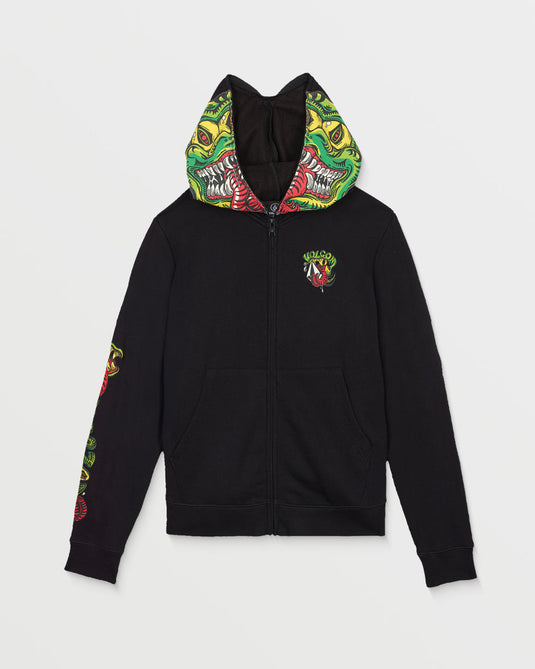 Volcom Kids' Snaky Full Zip Hoodie Black C4832601-BLK