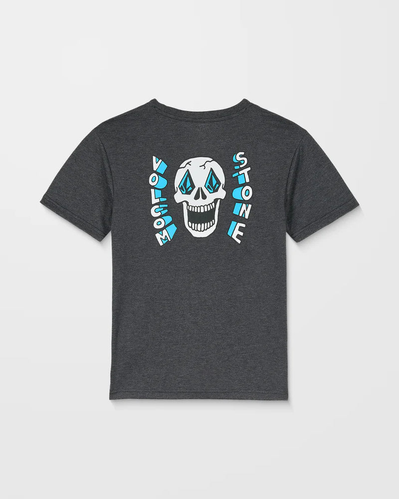 Load image into Gallery viewer, Volcom Kids&#39; Skeltone T-Shirt Heather Black C5732500-HBK
