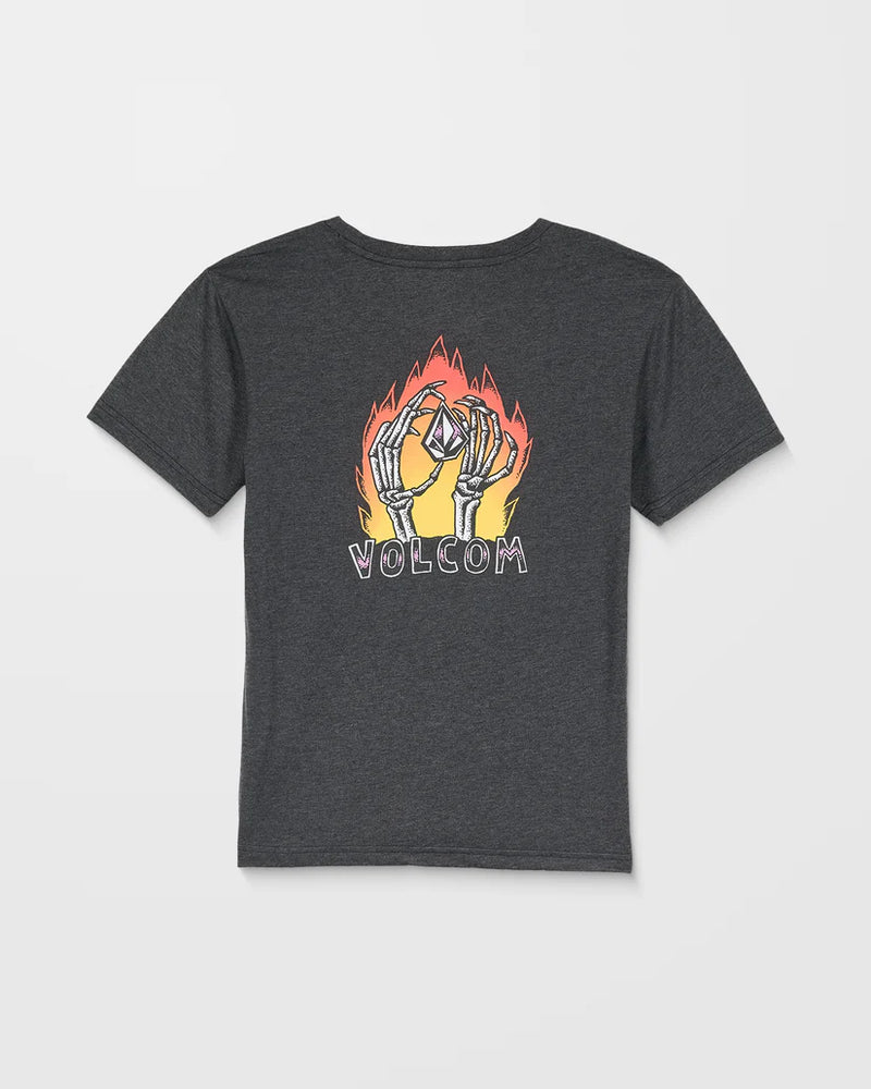 Load image into Gallery viewer, Volcom Kids&#39; Volfire Hth T-Shirt Heather Black C5732501-HBK
