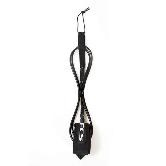 FCS Reqular Classic Surf Leash 6' Black 2031-500-06F