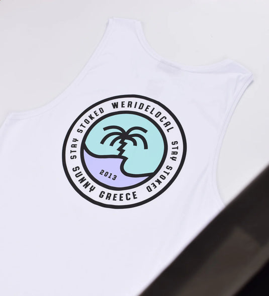 We Ride Local Men's Crest Tank Top White MTTCW_SS26
