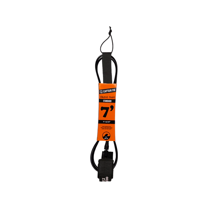 Captain Fin Shred Cord 7' Comp Surfboard Leash Black CX182002-BLK