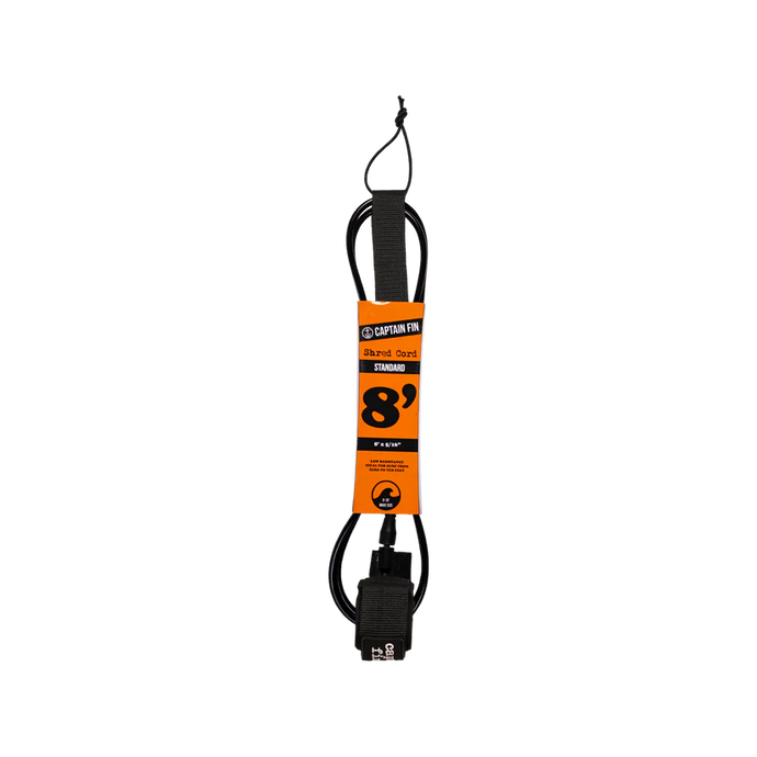 Captain Fin Shred Cord 8' Comp Surfboard Leash Black CX182003-BLK