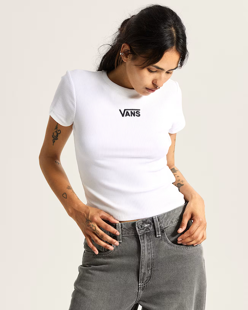Load image into Gallery viewer, Vans Women&#39;s Cameron T-Shirt White VN000RD1WHT
