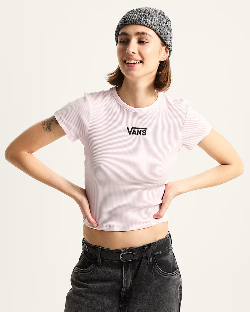 Load image into Gallery viewer, Vans Women&#39;s Cameron T-Shirt Pastel Pink VN000RD1O32
