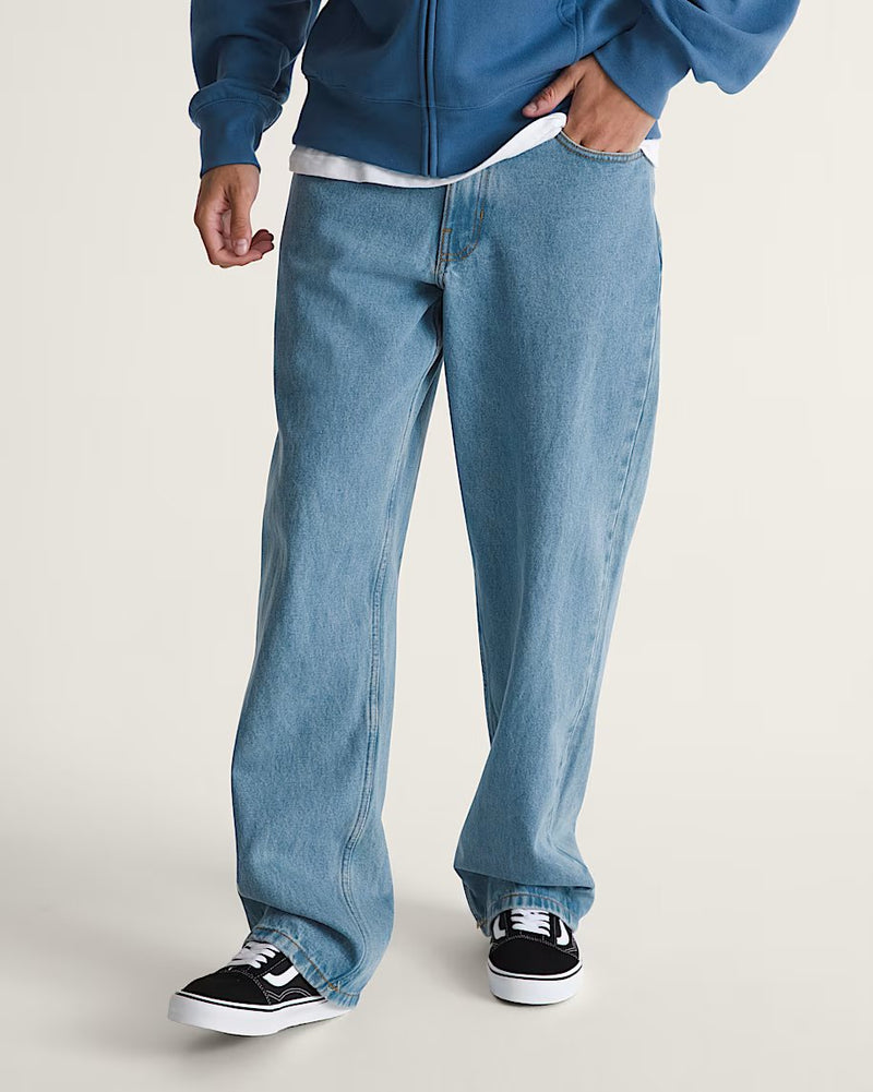 Load image into Gallery viewer, Vans Men's Check-5 Loose Denim Pants Stonewash Blue VN000PH6CDX
