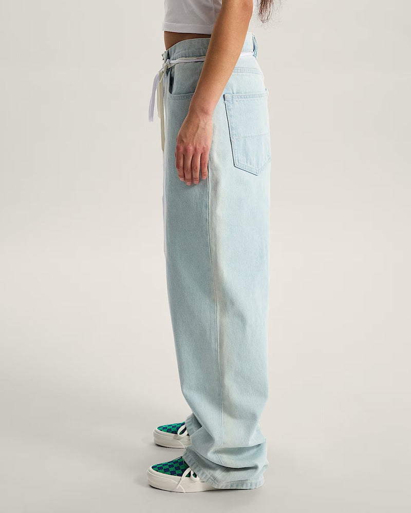 Load image into Gallery viewer, Vans Unisex Check-5 Loose Denim Pants Blue Ice VN000PH6CYR
