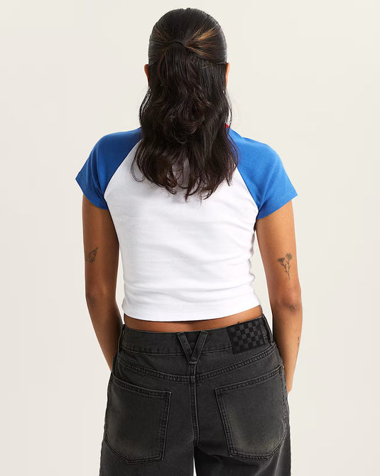 Vans Women's Clare Baby T-Shirt Blue VN000TBS7WM