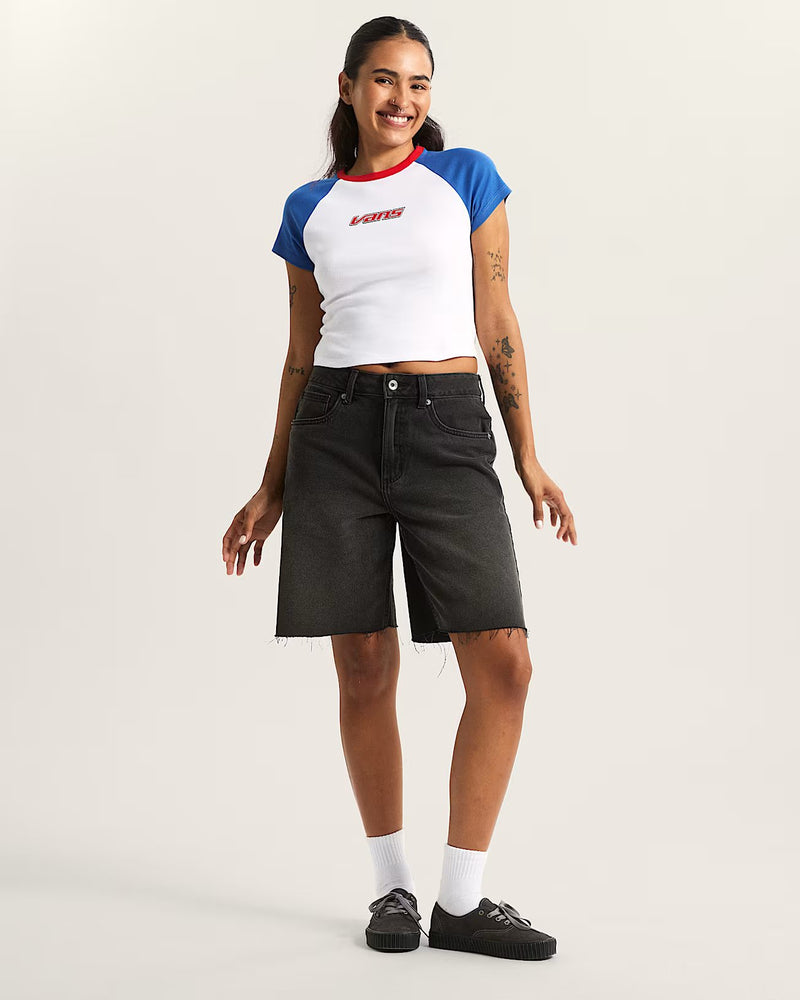 Load image into Gallery viewer, Vans Women's Clare Baby T-Shirt Blue VN000TBS7WM

