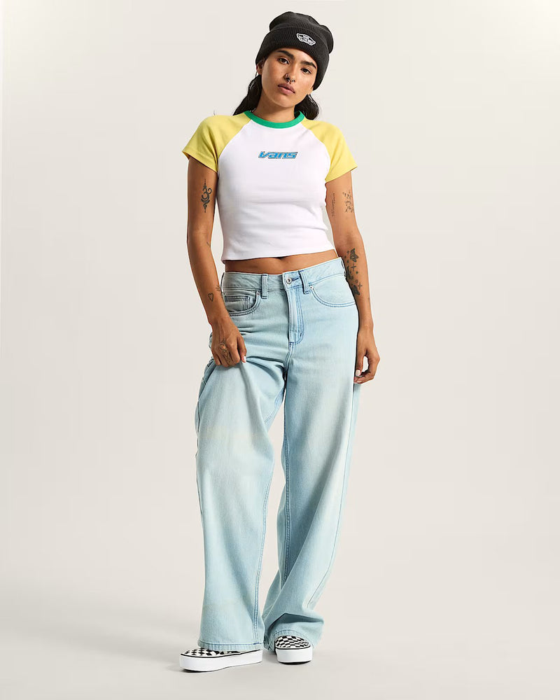 Load image into Gallery viewer, Vans Women's Clare Baby T-Shirt Yellow VN000TBSFSH
