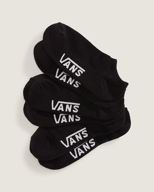 Vans Unisex Classic Kick Socks (3 Pack) Black VN000QBYBLK