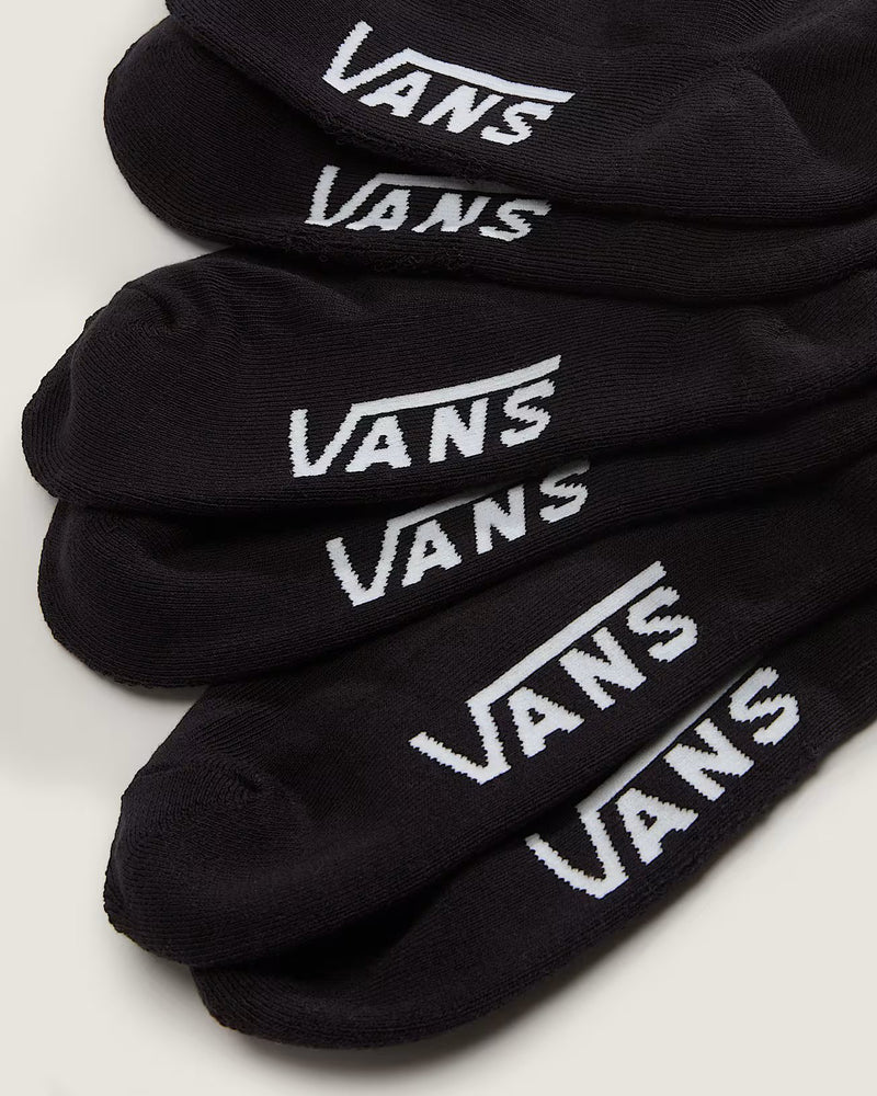 Load image into Gallery viewer, Vans Unisex Classic Kick Socks (3 Pack) Black VN000QBYBLK

