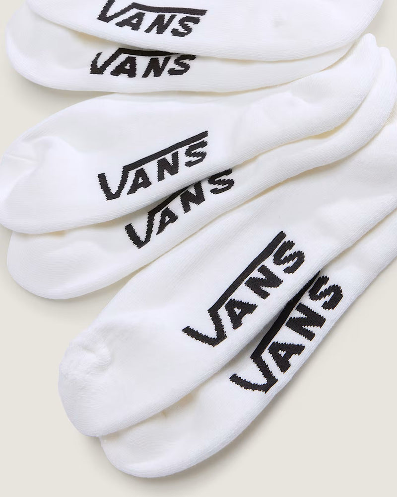 Load image into Gallery viewer, Vans Unisex Classic Kick Socks (3 Pack) White VN000QBYWHT
