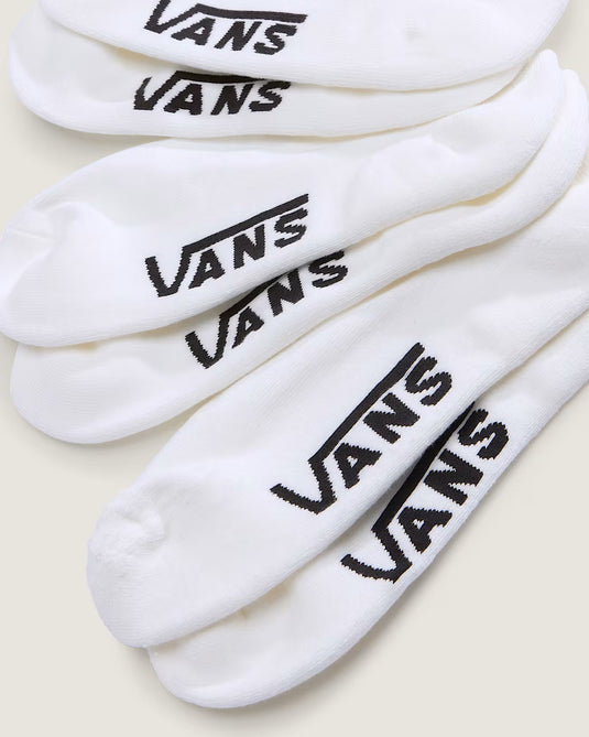 Vans Unisex Classic Kick Socks (3 Pack) White VN000QBYWHT