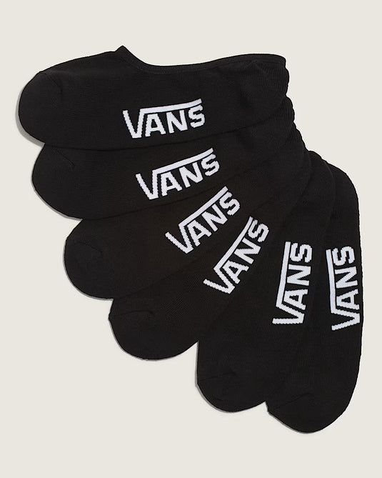Vans Unisex Classic No Show Socks (3 Pack) Black VN000QBZBLK