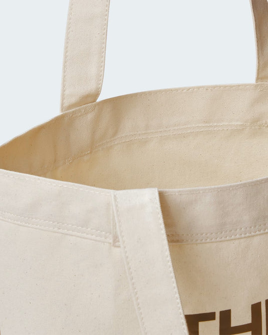 The North Face Unisex Cotton Tote 17L Bag Weimaraner Brown Large Logo Print NF0A3VWQR17