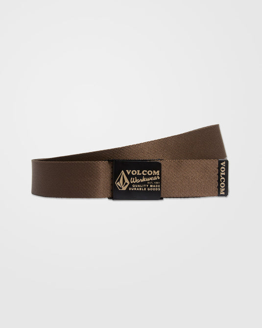 Volcom Men's Workwear Web Belt Brown D5912502-BRN