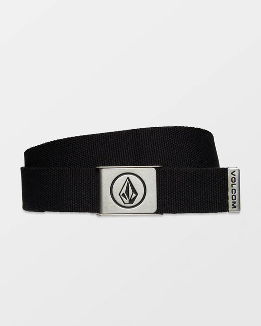 Volcom Unisex Circle Web Belt Black D5912601-BLK