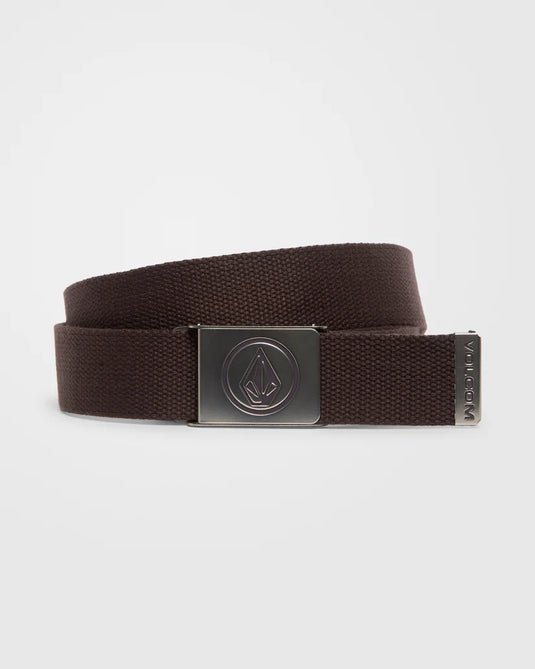 Volcom Unisex Circle Web Belt Raisin D5912601-RSN