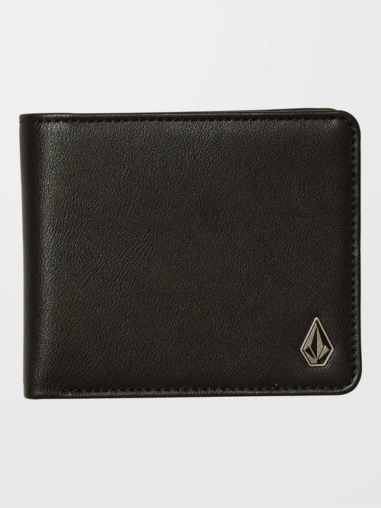 Volcom Men's Slim Stone Large Wallet Black D6032055_BLK