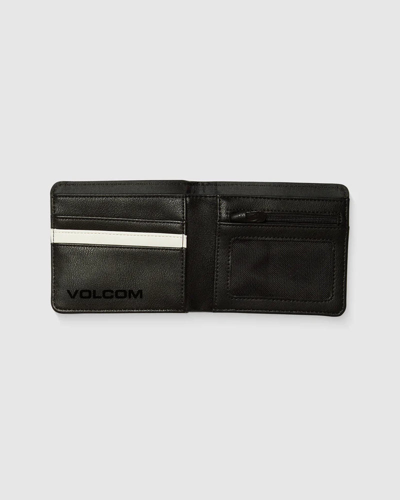 Load image into Gallery viewer, Volcom Men&#39;s Slim Stone Large Wallet Black D6042408_BLK
