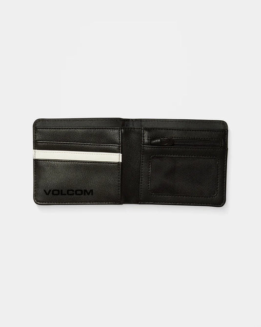 Volcom Men's Slim Stone Large Wallet Black D6042408_BLK