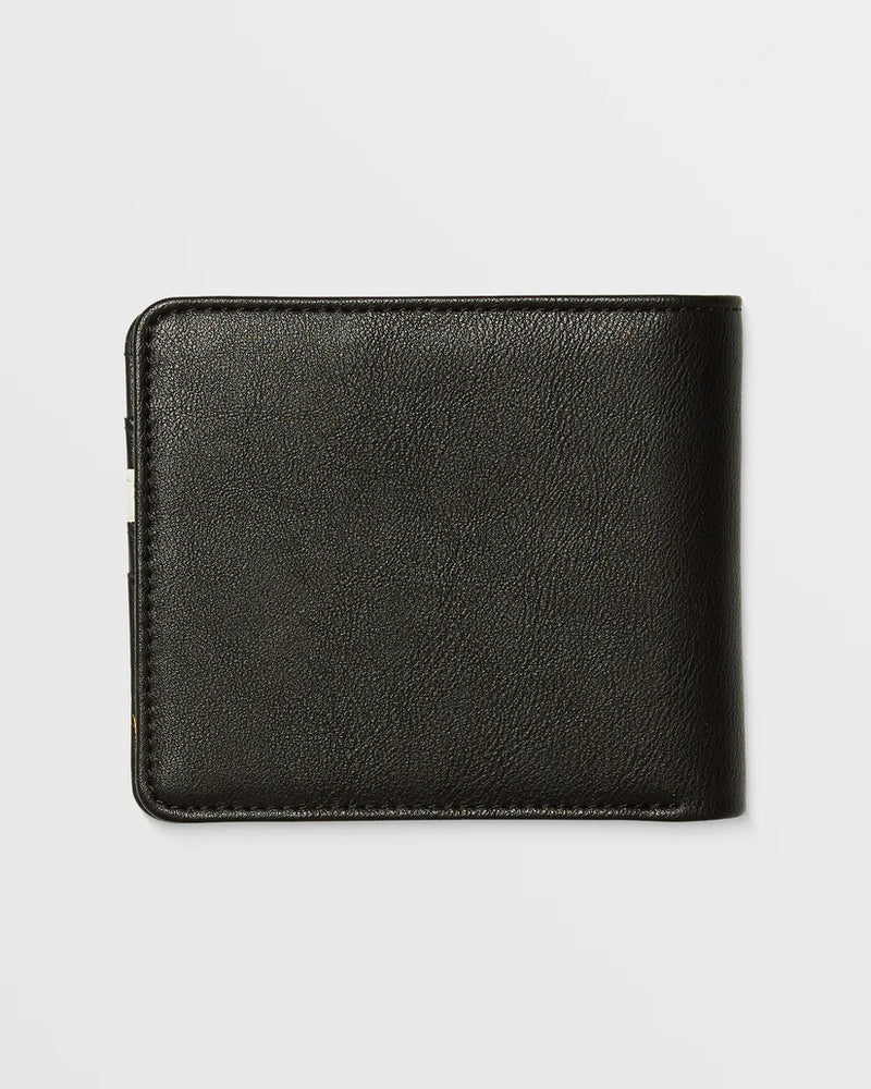 Load image into Gallery viewer, Volcom Men&#39;s Slim Stone Large Wallet Black D6042408_BLK
