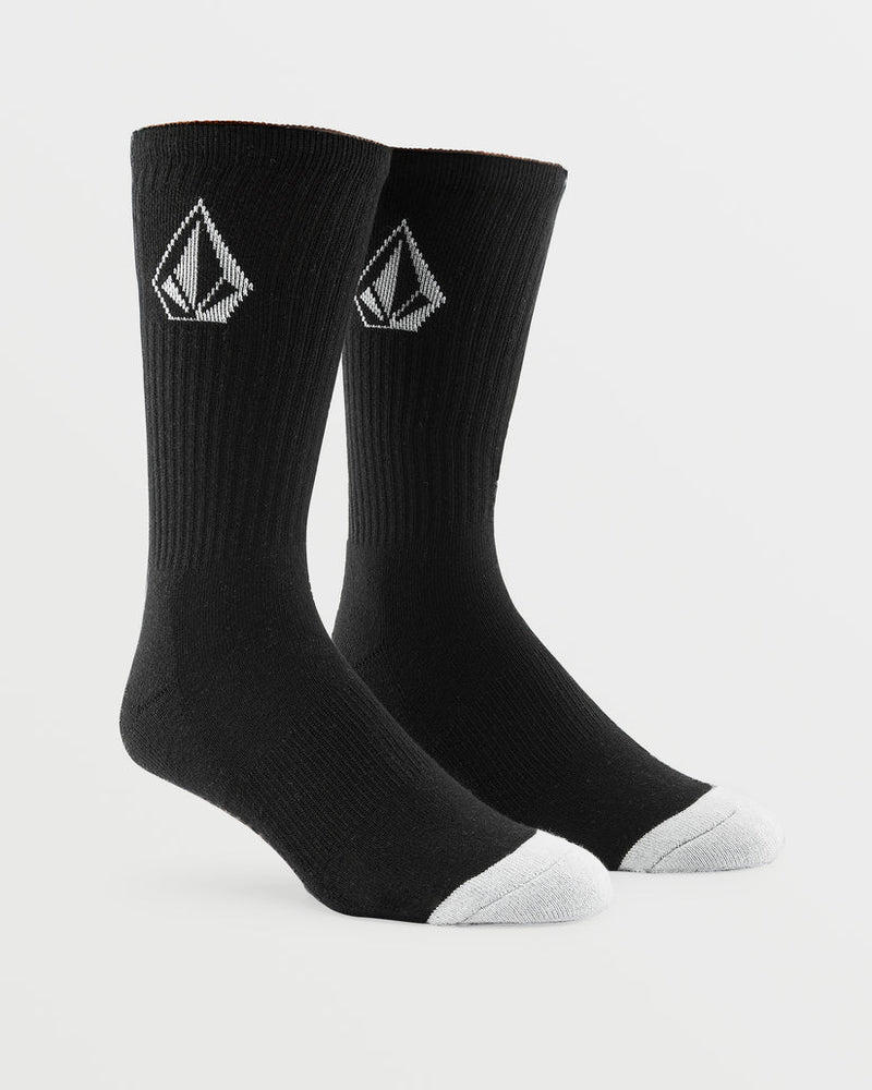 Load image into Gallery viewer, Volcom Men&#39;s Full Stone Socks (3 Pack) Black D6302004_BLK
