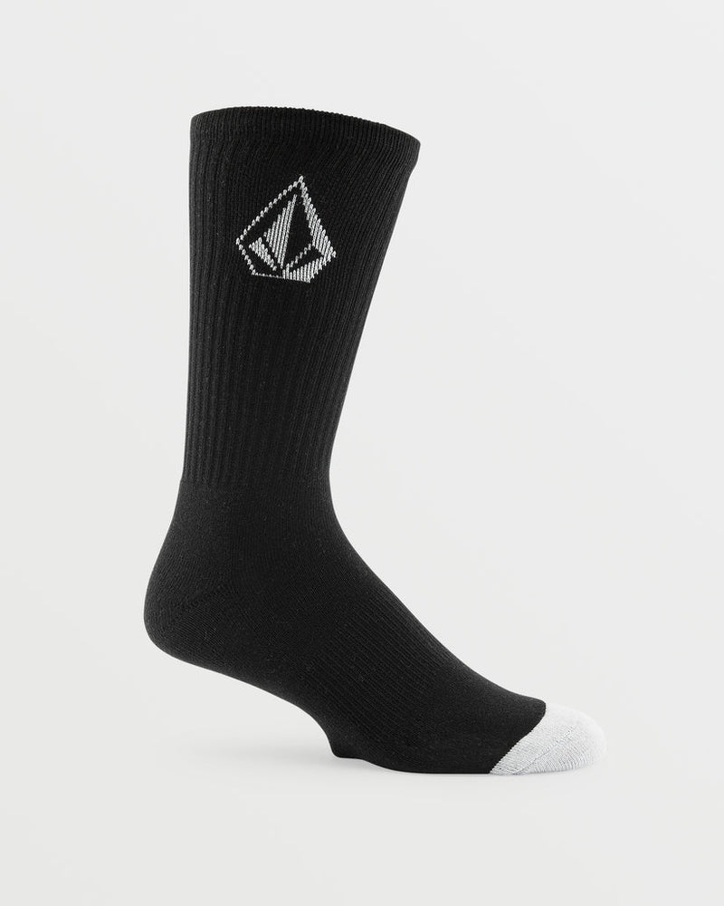 Load image into Gallery viewer, Volcom Men&#39;s Full Stone Socks (3 Pack) Black D6302004_BLK
