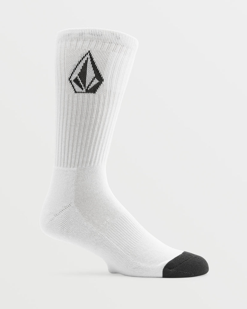 Load image into Gallery viewer, Volcom Men&#39;s Full Stone Socks (3 Pack) White D6302004_WHT
