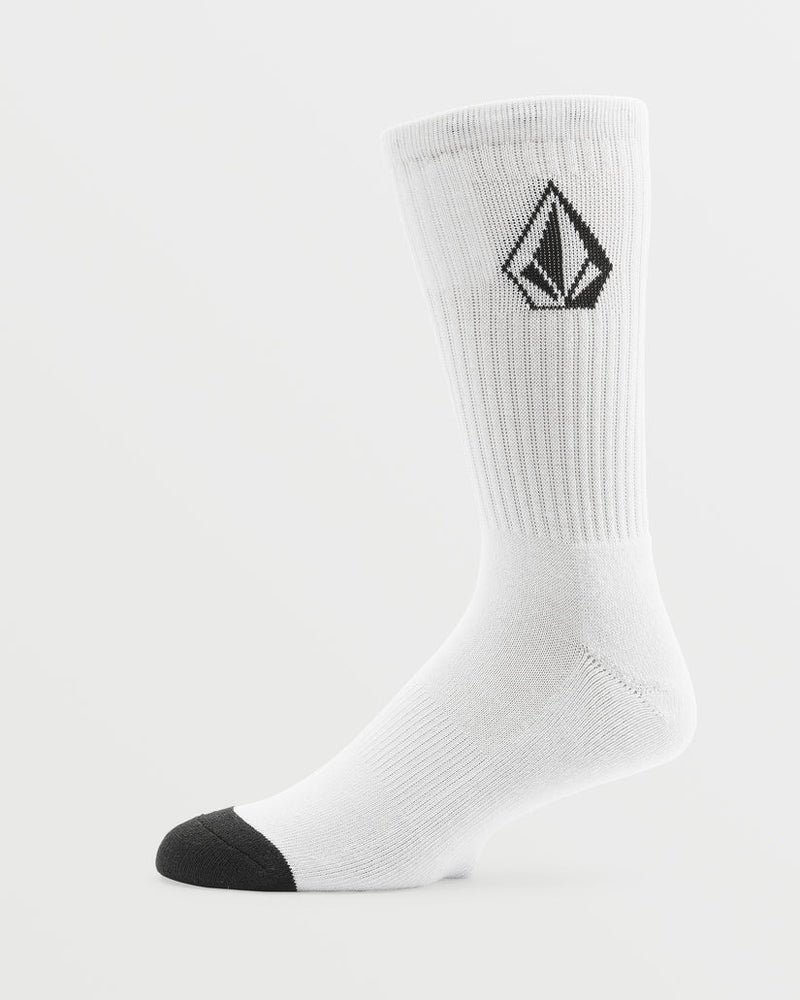 Load image into Gallery viewer, Volcom Men&#39;s Full Stone Socks (3 Pack) White D6302004_WHT
