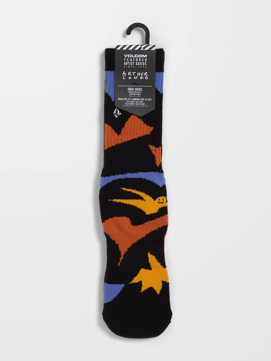 Volcom Men's Arthur Longo Socks Black D6312450_BLK