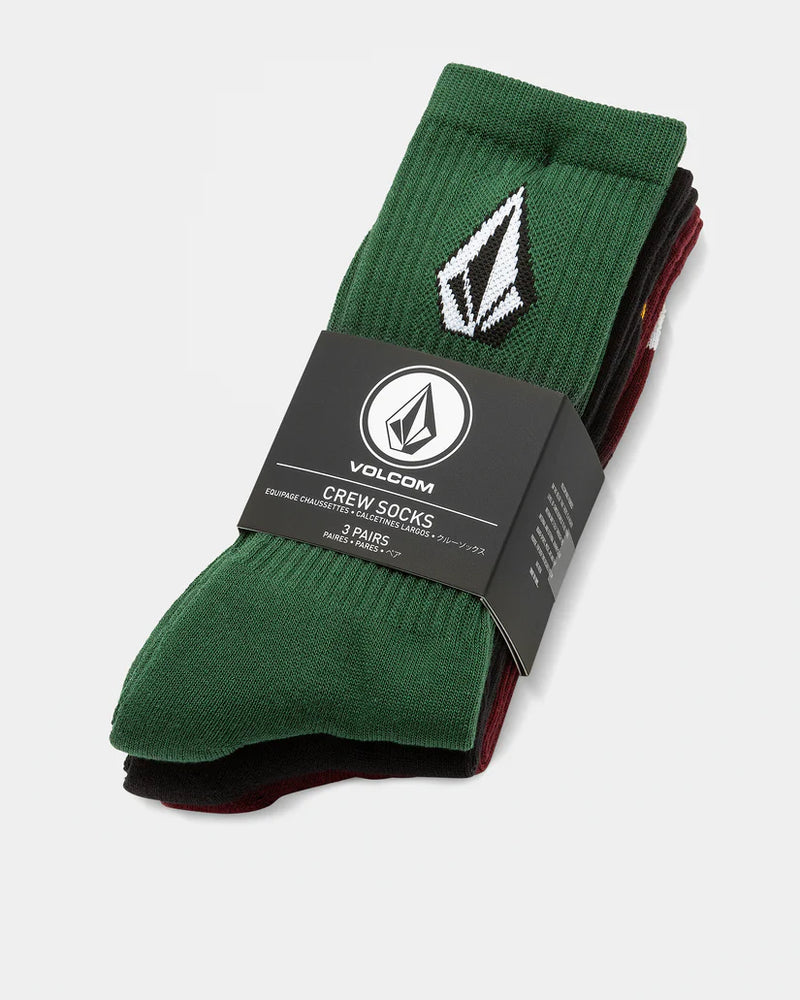 Load image into Gallery viewer, Volcom Full Stone 3 Pack Socks Mix D6312500-MIX
