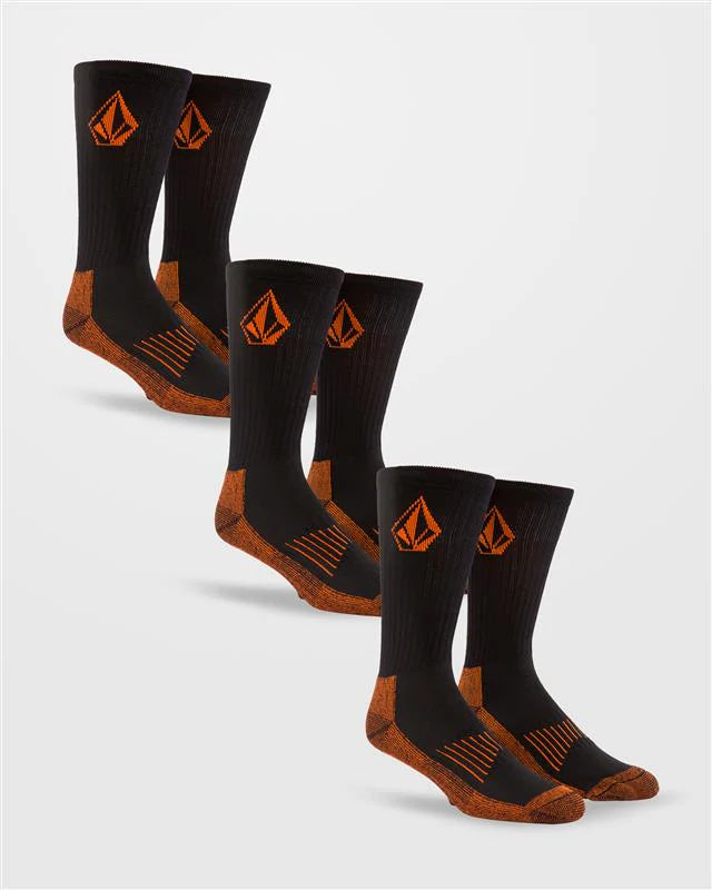 Load image into Gallery viewer, Volcom Workwear Socks (3 Pack) Black D6312501_BLK
