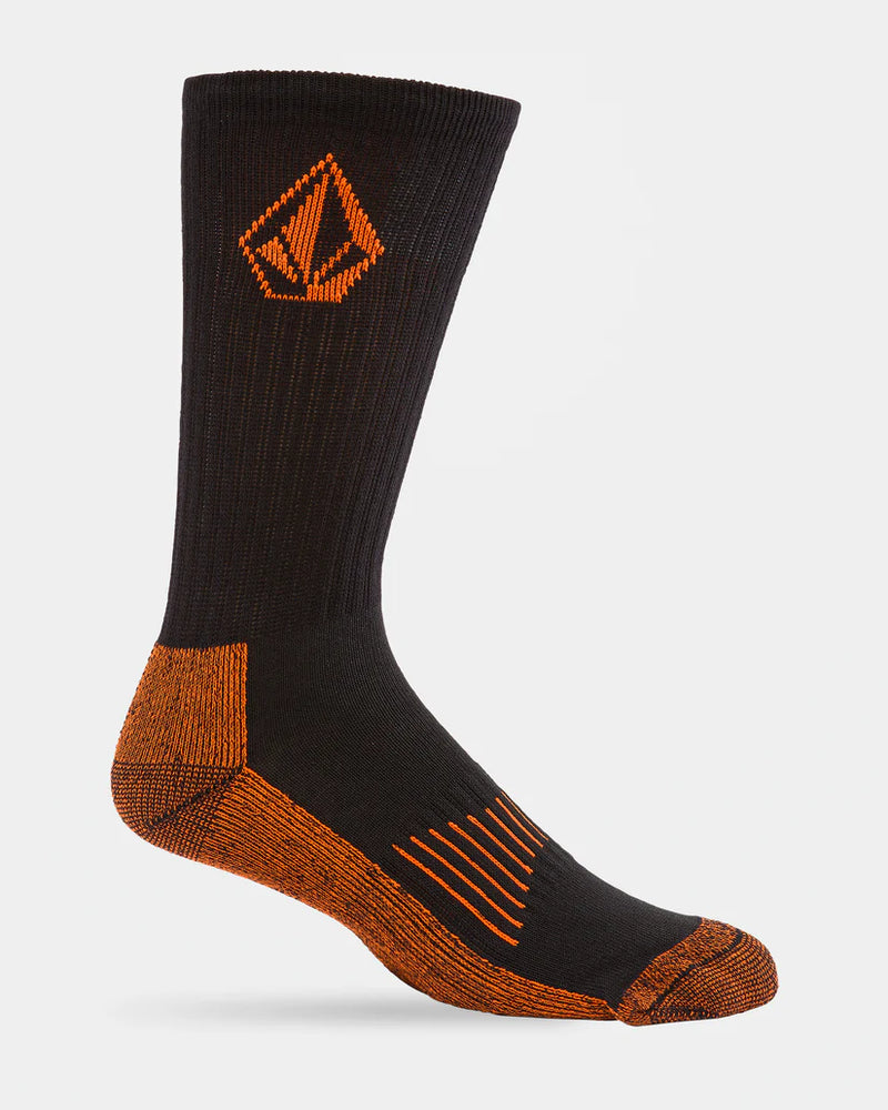 Load image into Gallery viewer, Volcom Workwear 3 Pack Socks Black D6312501_BLK
