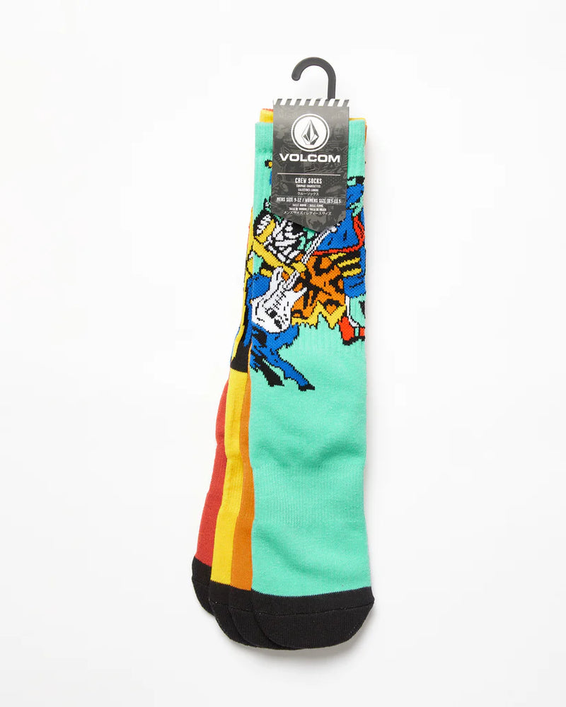 Load image into Gallery viewer, Volcom Men&#39;s Bob Mollema Socks (4 Pack) Mint D6312506_MNT
