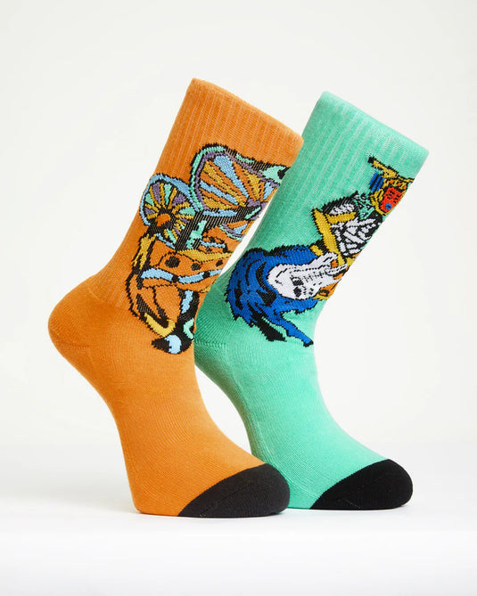 Volcom Men's Bob Mollema Socks (4 Pack) Mint D6312506_MNT