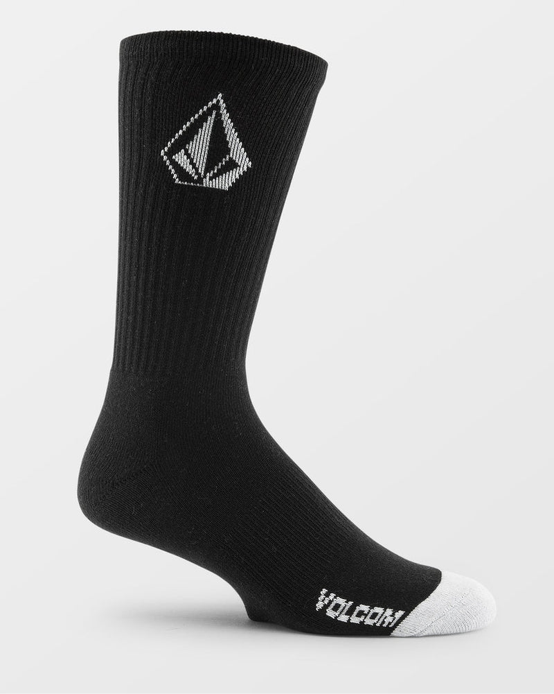 Load image into Gallery viewer, Volcom Men's Full Stone Socks (3 pack) Black D6312610_BLK
